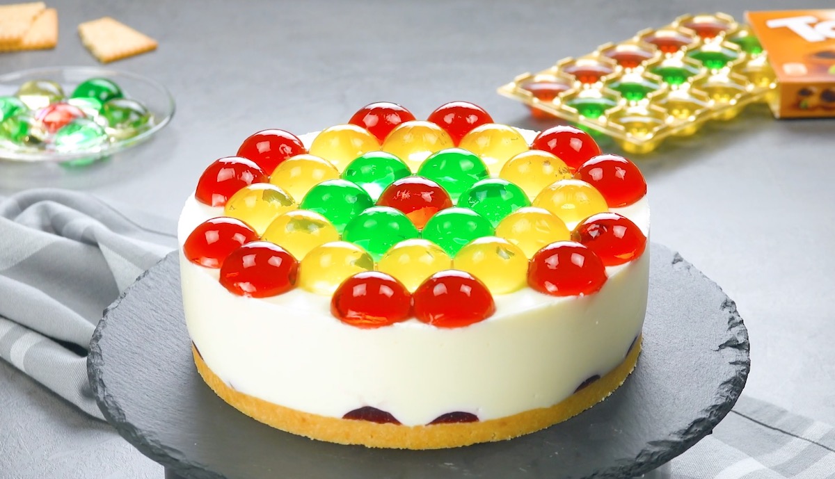 Frischkäsetorte mit Wackelpudding