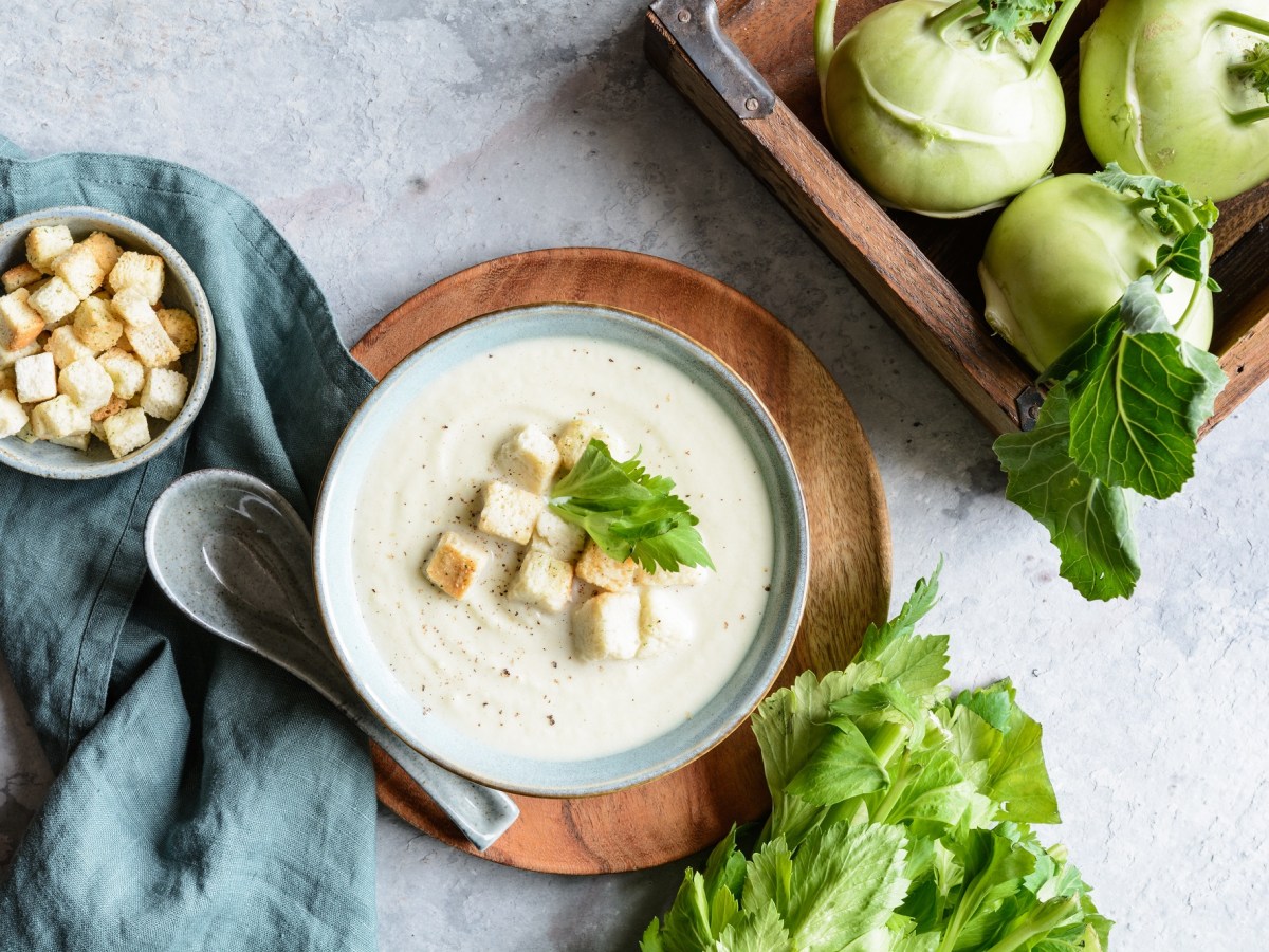 Kohlrabi-Cremesuppe: eine leichte und gesunde Mahlzeit