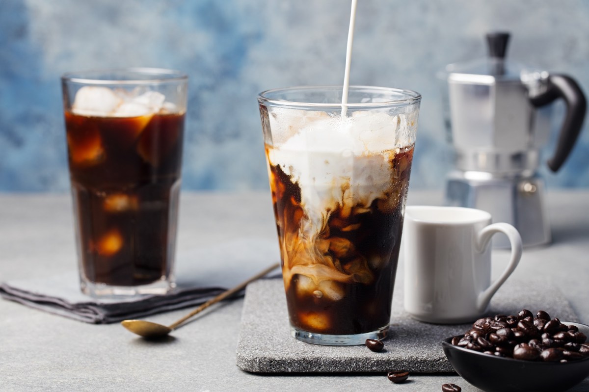 Vietnamesischer Eiskaffee im Glas.