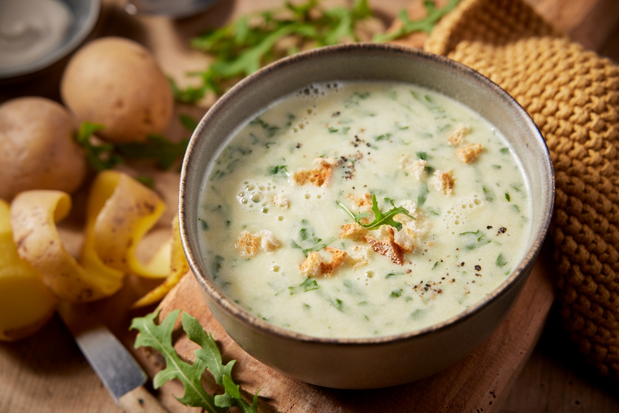 Rucola-Kartoffel-Suppe mit Parmesan: unbedingt nachkochen ...