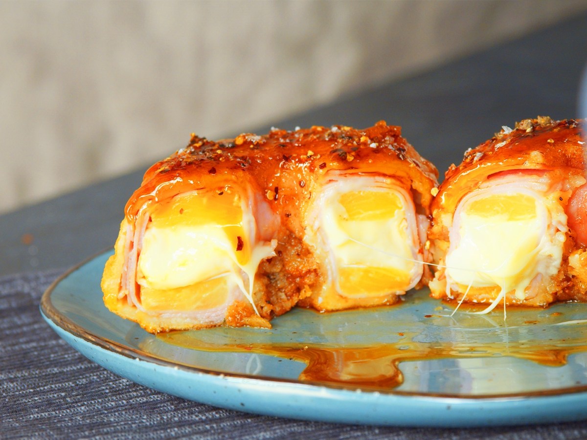 Fingerfood: Hast du schon mal Ananas-Schinken-Krapfen mit Käse gebacken?