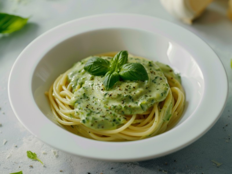 Spaghetti mit Zucchini-Soße: das ideale Sommergericht