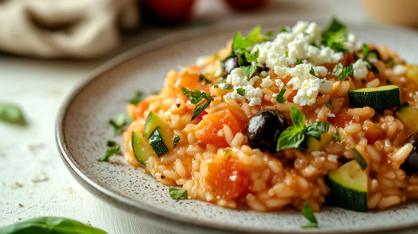 Zucchini-Reis mit Feta und Oliven: schnelle Feierabendküche ...