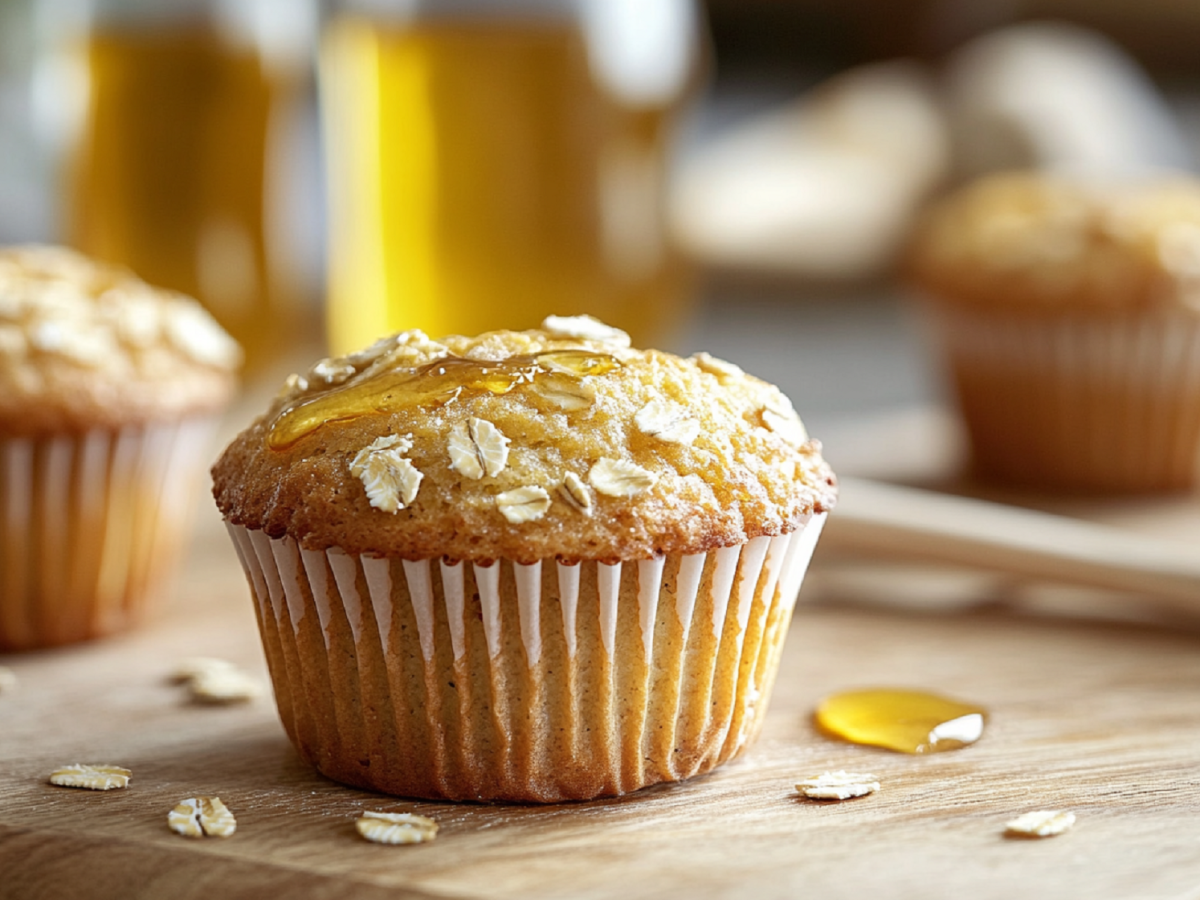 Gesund frühstücken mit diesen schnellen Haferflocken-Honig-Muffins