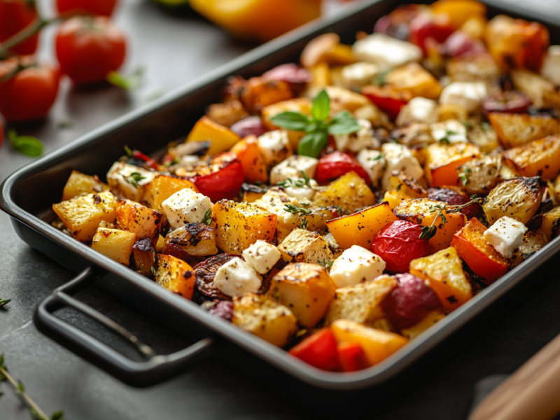 Herbstliches Ofengemüse mit Feta: Gemüsegenuss an kalten Tagen