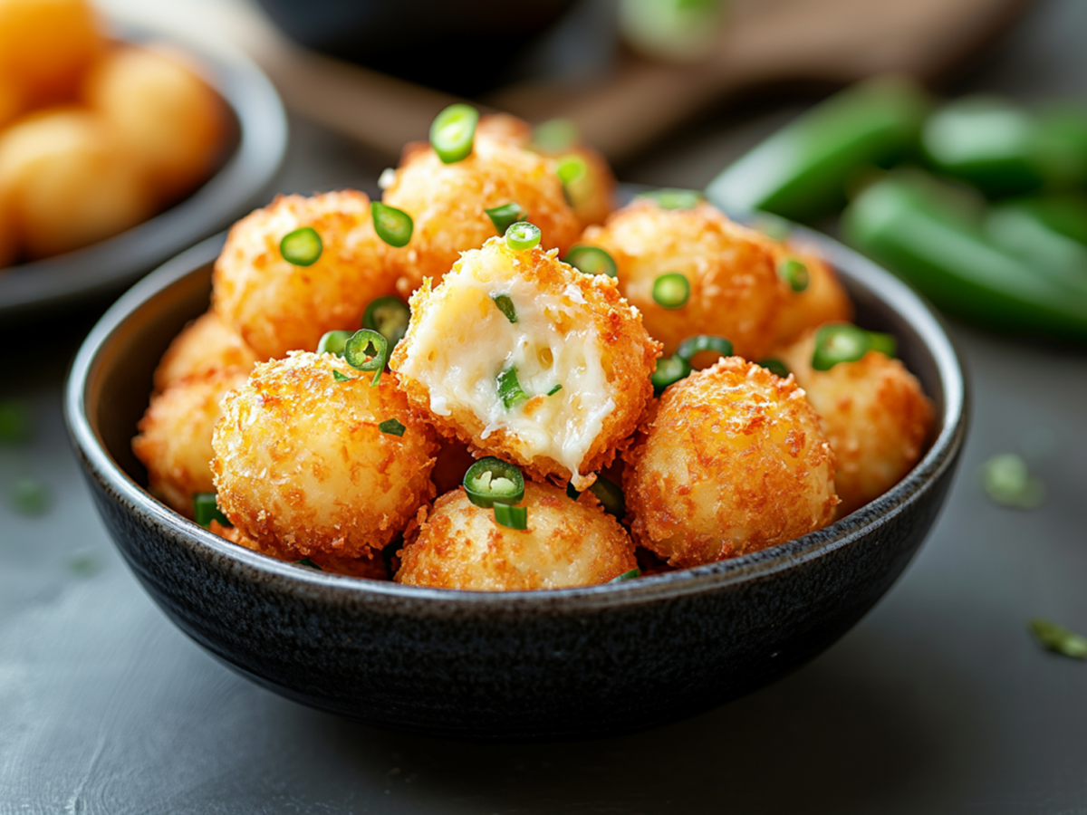 Cremig-feuriges Fingerfood mit Suchtpotenzial: FrischkÃ¤se-JalapeÃ±o-BÃ¤llchen aus dem Airfryer